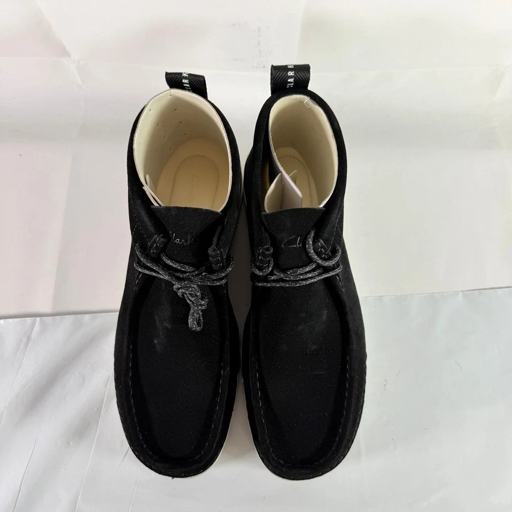 Clarks Origin Wallabee Men's US 12 Black Suede Comfort Moc Toe Sneakers 26157816